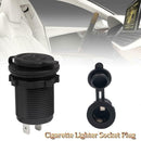 Car Boat Motorcycle Cigarette Lighter Socket Power Plug Outlet &Cover Black Sets