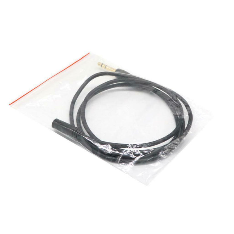4.9ft Black Durable PVC 6.35mm to 3.5mm Male Female Audio Line Connector
