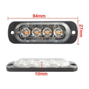 12V 4LED Light Car Truck Side Marker Indicator Turn Signal Lamp (Yellow) A