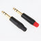 4Pieces 6.5mm 3Pole Male Amplifier Audio Solder Jack Plug Adapter