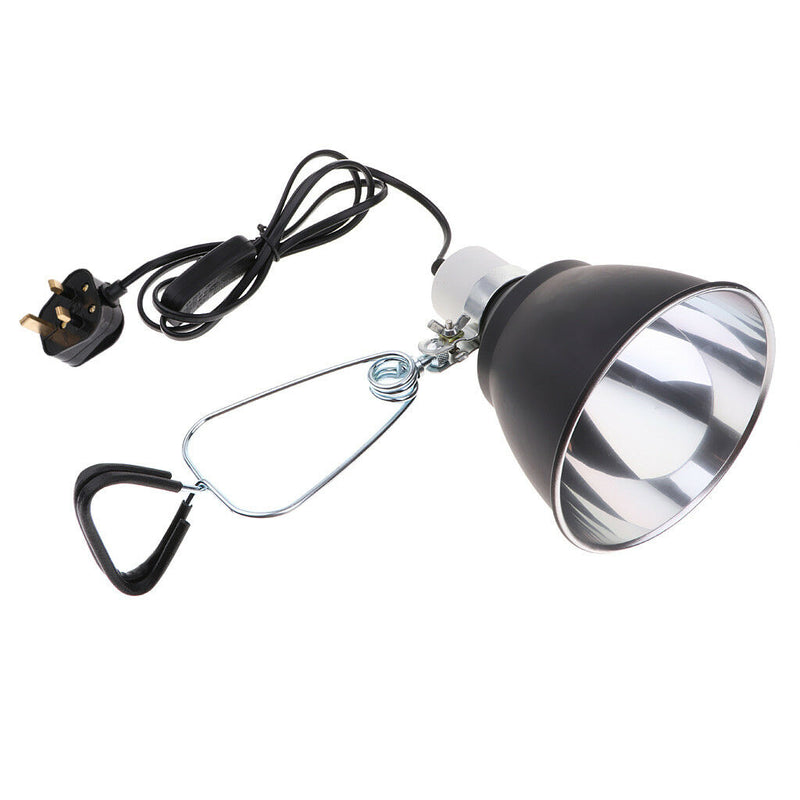 E27 Aquarium Ceramic Reptile Lamp Habitat Lighting Reflector Holder UK Plug