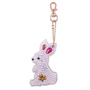4pcs DIY Animals Full Drill Special Shaped Diamond Painting Keychains Gifts
