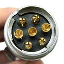 7 Pin Metal Trailer Plug Towbar Towing Lights Socket Car Van Caravan 12V A_