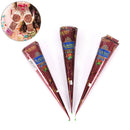 3pc darkest brown instant herbal henna cones temporary tattoo kit body LJ