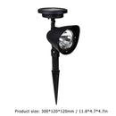 2pcs 4 LED Solar Ground Lawn Light Waterproof Pathway Garden Lighting Lamp A