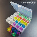 25pcs Colorful Plastic Shutter Spools Core Sewing Machine Bobbins Thread Spools#