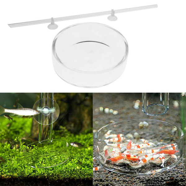 2 Pieces Shrimp Feeding Food Dish Tray Feeder and Feeding Tube 450MM with