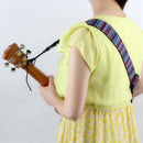 Adjustable 75-130Cm Ukulele Guitar Strap Cotton Leather Sling Belt Buckle W