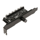 4-Pin Power Supply 6 Channel 3-pin/4-pin PC Cooler Cooling Fan Speed Controller