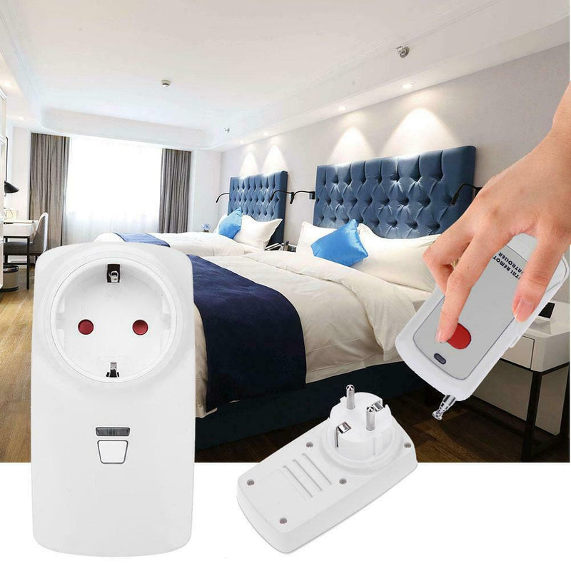 Wireless 1 Button Remote Control Outlet Electrical Light Switch Socket(EU)
