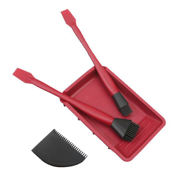 Red Silicone Glue Kit Glue Spreader Applicator Set for Woodworking Arts