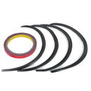 4X Car Wheel Eyebrow Protector Lip Arch Trim Fender Strip Carbon Fiber Rubber