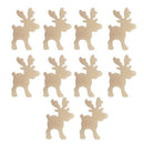 Wooden Elk Shape Embellishments Crafts Christmas Tree Hanging Pendant Tags