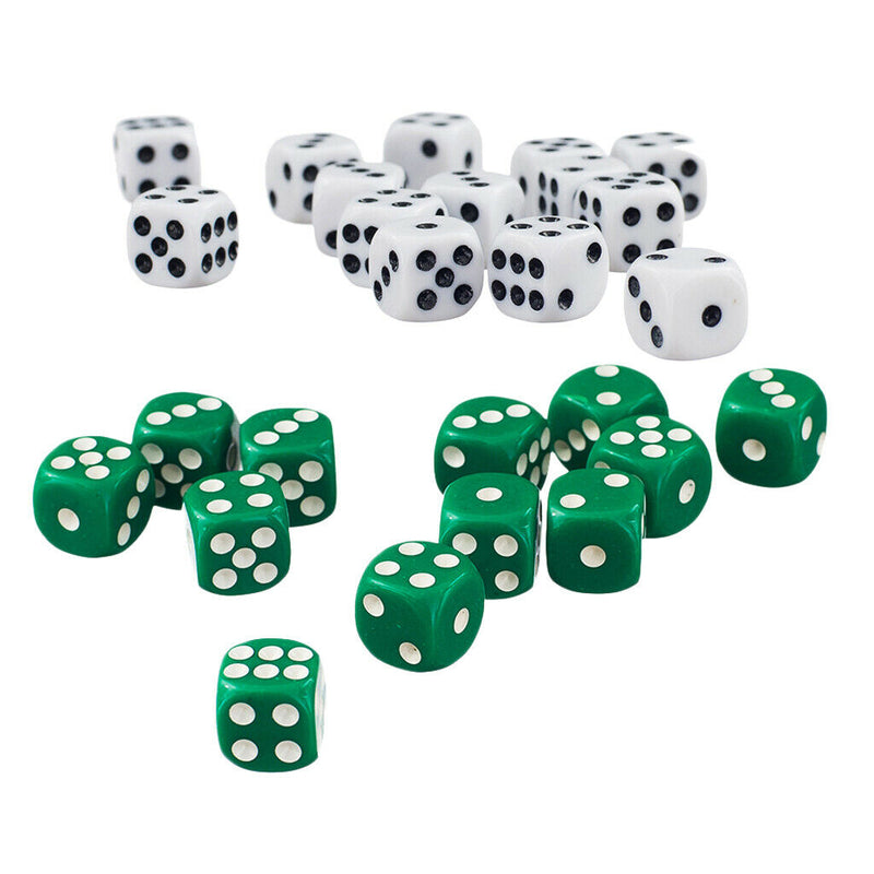 100 Pieces D6 Six Sided Dice For Dungeons and Dragons Games Accs
