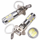 4Pcs H3 10LED 5630 6000K White LED Bulbs Car Fog Driving Lights Lamp High Beam