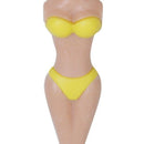 6pcs golf tee bikini beauty ball Nailed yellow X2G6