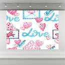 Love Red Heart Photo Backdrop Studio Room Background for Valentine Day