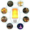 E27 Emulation Flame Effect LED Bulb Home Bar Party Flickering Fire Decor Lamp