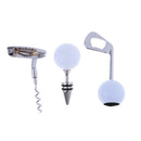 Golf Ball Bottle Opener Zinc Alloy Wine Stopper Sealer Cork Plug Cap Silvery