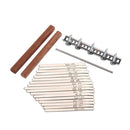 Durable Kalimba Thumb Piano Steel Keys Saddle Bridge DIY Kit - 17 Keys