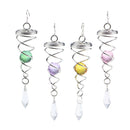 4x 4-color Crystal Wind Spinner Sun Catcher Hook forTree House Multi-color