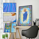 5D DIY Special Shape Diamond Painting God Cross Stitch Craft Kit Home Decor