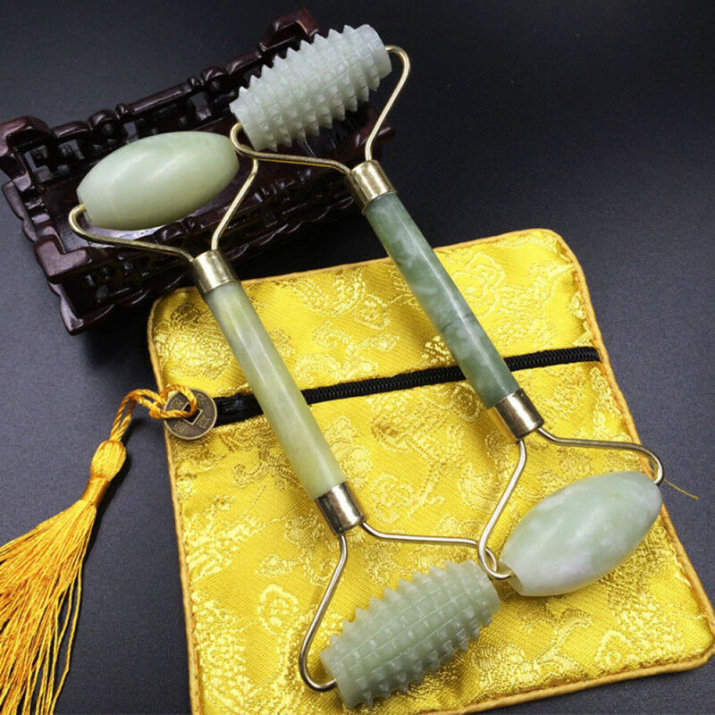 Natural Jade Guasha Face Massage Jade Rollers Facial Body Massager Beauty Tools