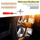 30pcs Brass Valve Cores with Car Bike Tire Valve Core Remover + 4 Way Tool