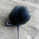 Black Fur Windscreen Windshield Wind Muff For Lapel Mic Microphone Lavalier I5Y0