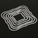 6Pcst Wavy Square Frames Cutting Dies Stencils For DIY Scrapbooking Pape hv2n