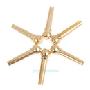6pcs Guitar Fittings Solid String Pegs Guitar Bridge Pins Pure Copper