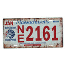 Massachusetts Car License Metal Tin Sign Plaque Picture Bar Pub Man Cave