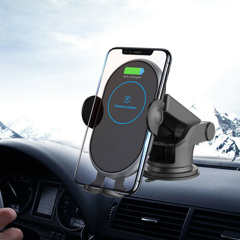 Non Slip Phone Holder Universal Air Vent Wireless Car Charger Auto Clamping