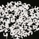 100pcs RG59 Coax Cat5 Cat6 Cable Wire Clips Nail Clamps Straps Tacks White 6 Nw