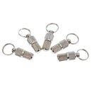Pack of 5Pcs, Pet Anti-Lost Address ID Tag Barrel Metal Waterproof Name Label