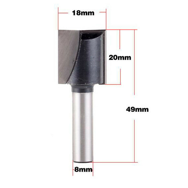 2x Carbide Straight Dado Router Bit Wood Milling 5mm&18mm Cutter Wood Working