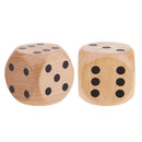 Extra Large Wooden Dice With Rounded Corner D6 Six Sided Dice 5cm Brown 2pcs