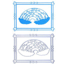 2pcs Rainbow Frame Metal Cutting Die Embossing Stencil for DIY Scrapbooking