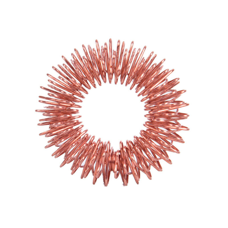 5pcs Copper Color Finger Massage Ring Acupuncture Ring Body Relax Hand Massa Kw