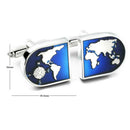 1pair Prom Men Cufflinks Wedding Party Gift Earth Map Fashion Copper Shirt Suit