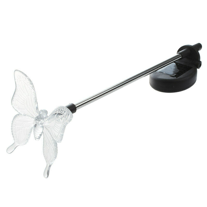 Solar Butterfly LED 7 Color Changing Light Stake Festival Garden Yard Xmas
