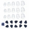 Meideal 15 pcs Clear Guitar Fingertip Protectors in 5 Sizes Silicone for Gu