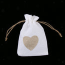 Burlap Jute Drawstring Bags Drawstring Pouch Gift Bags 10 Pieces For  Household