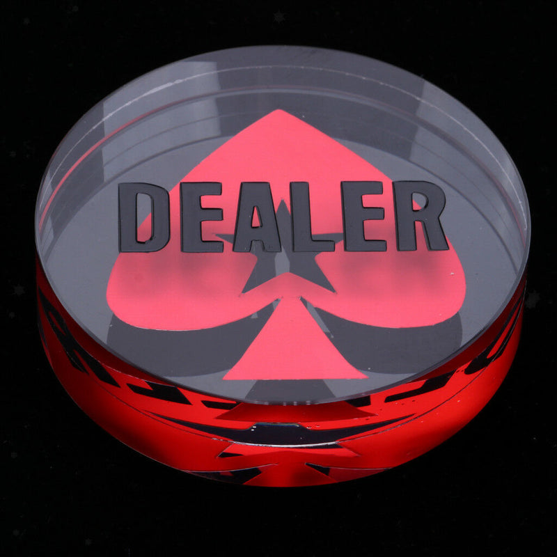 8cm Crystal Poker Dealer Button Casino Gambling Blackjack Roulette Accessory