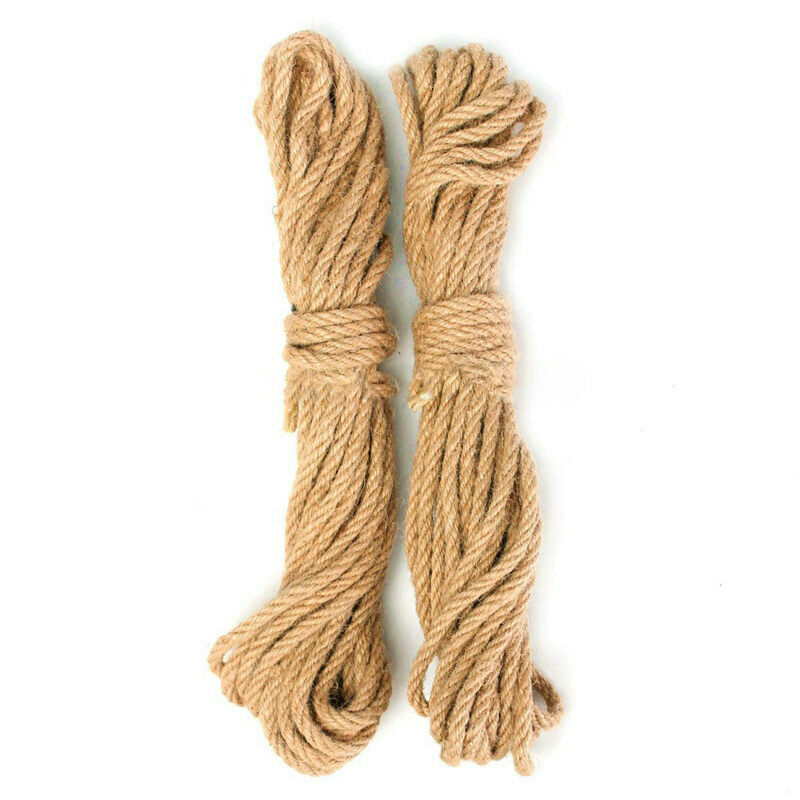 2pcs 10M Long Jute Twine Natural Hemp Bound String Rope Thick DIY Home Deco