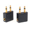 5Pcs 3.5mm pro airline airplane golden plated headphone jack plug adapter KQBX