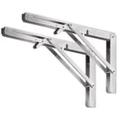 Heavy Duty Folding Shelf Brackets, 2Pcs Stainless Steel Collapsible Shelf B