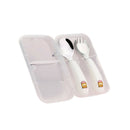 2pcs Portable Cute Kids Lunch Stainless Steel Spoon Fork Tableware Cutle UIS