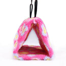 Plush Snuggle Bird Parrot Shed Hammock Hanging Cave Warm Hut Nest Pink    A