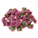 50pcs Artificial Silk Peony Bridal Flower Heads for Clips Wedding Purple